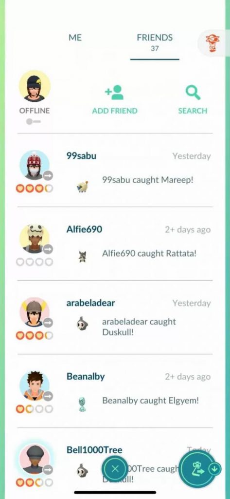 Pokémon go Amigo Código