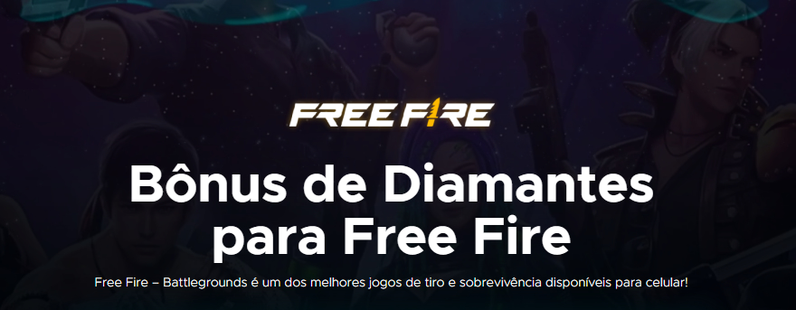 Imagem site Hype Games com promoções para diamantes Free Fire