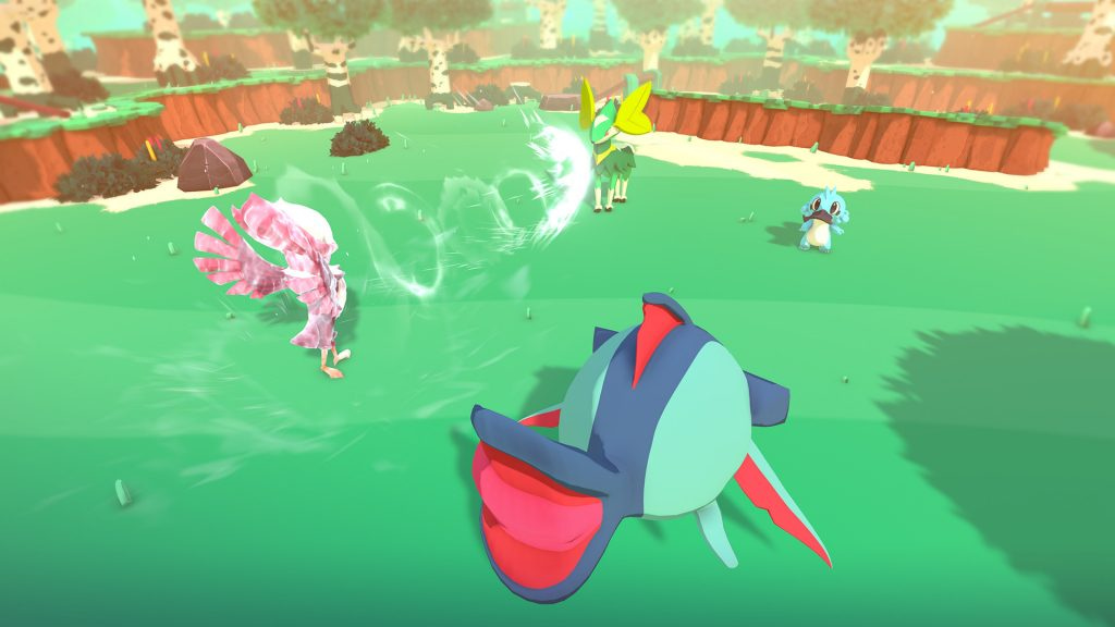 Image of Nintendo Switch TemTem monsters using powers while battling