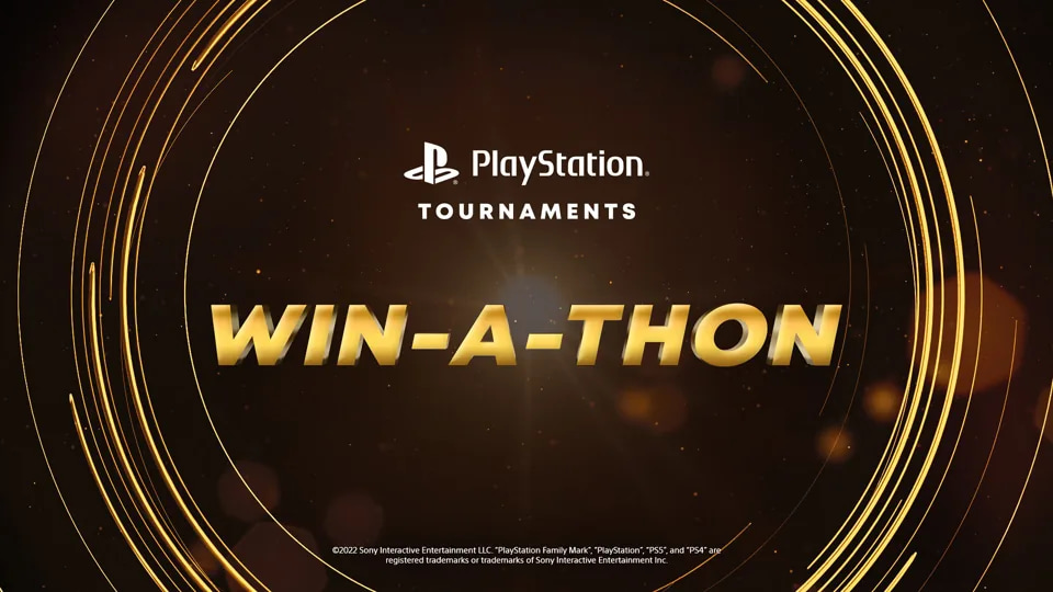 A imagem mostra a imagem de divulgação da Playstation Tournaments Win a Thon