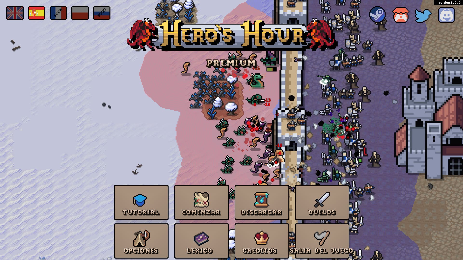 Banner divulgação Hero's Hours, um dos jogos grátis na GX.Games