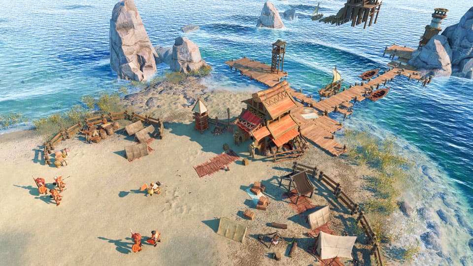 Vila do novo jogo da Ubisoft, The Settlers: New Allies
