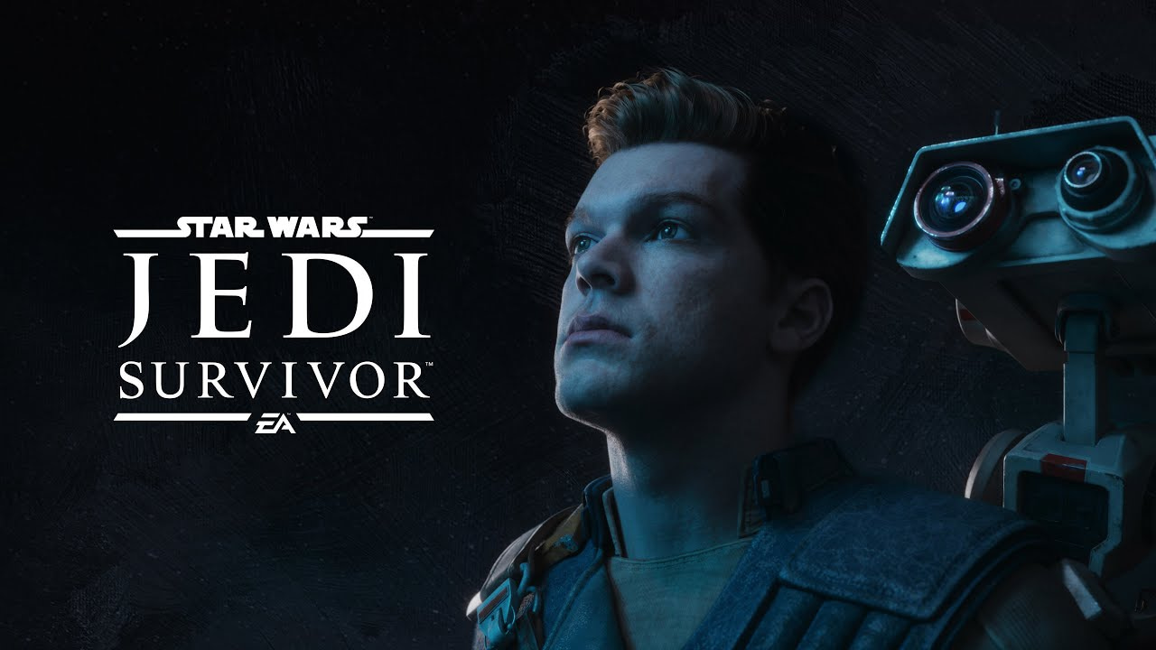 A imagem mostra a capa do jogo Star Wars Jedi: Survivor