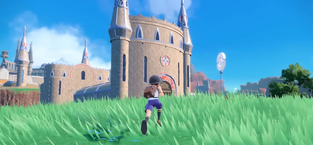 Captura de tela de personagem correndo em Pokémon Scarlet & Violet