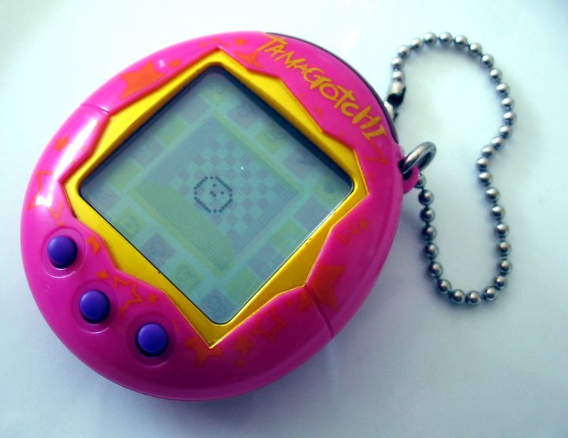 A imagem mostra os jogos antigos tamagotchim Tamagotchi