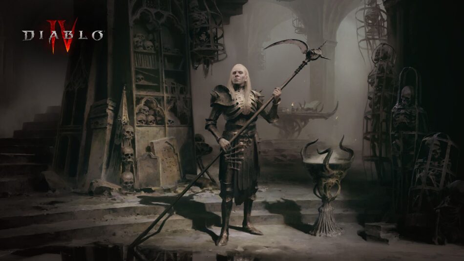 Banner de divulgação de personagem no jogo Diablo IV