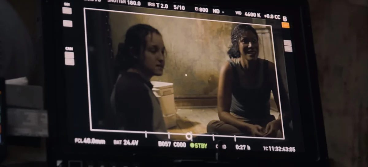 Imagem de câmera filmando uma cena de The Last of Us da HBO
