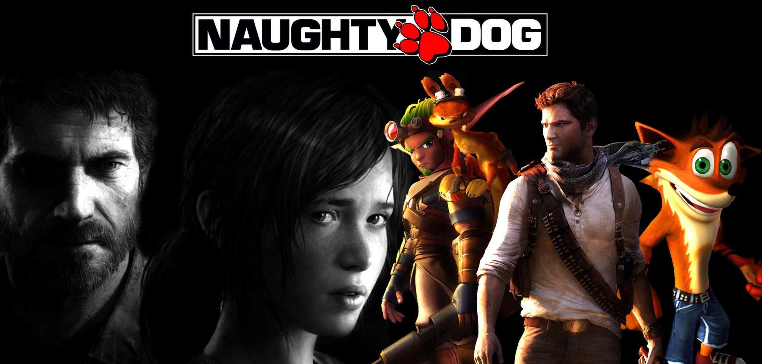 Banner mostrando maiores lançamentos da empresa Naughty Dog