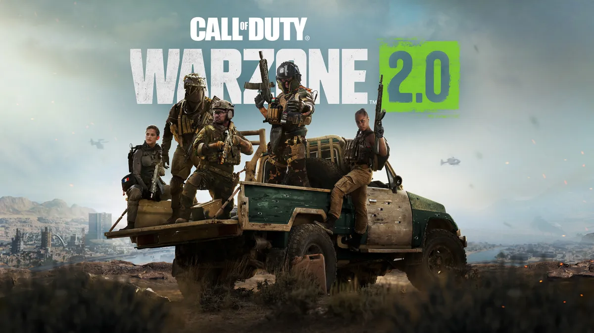 Banner de divulgação do novo jogo Warzone 2.0
