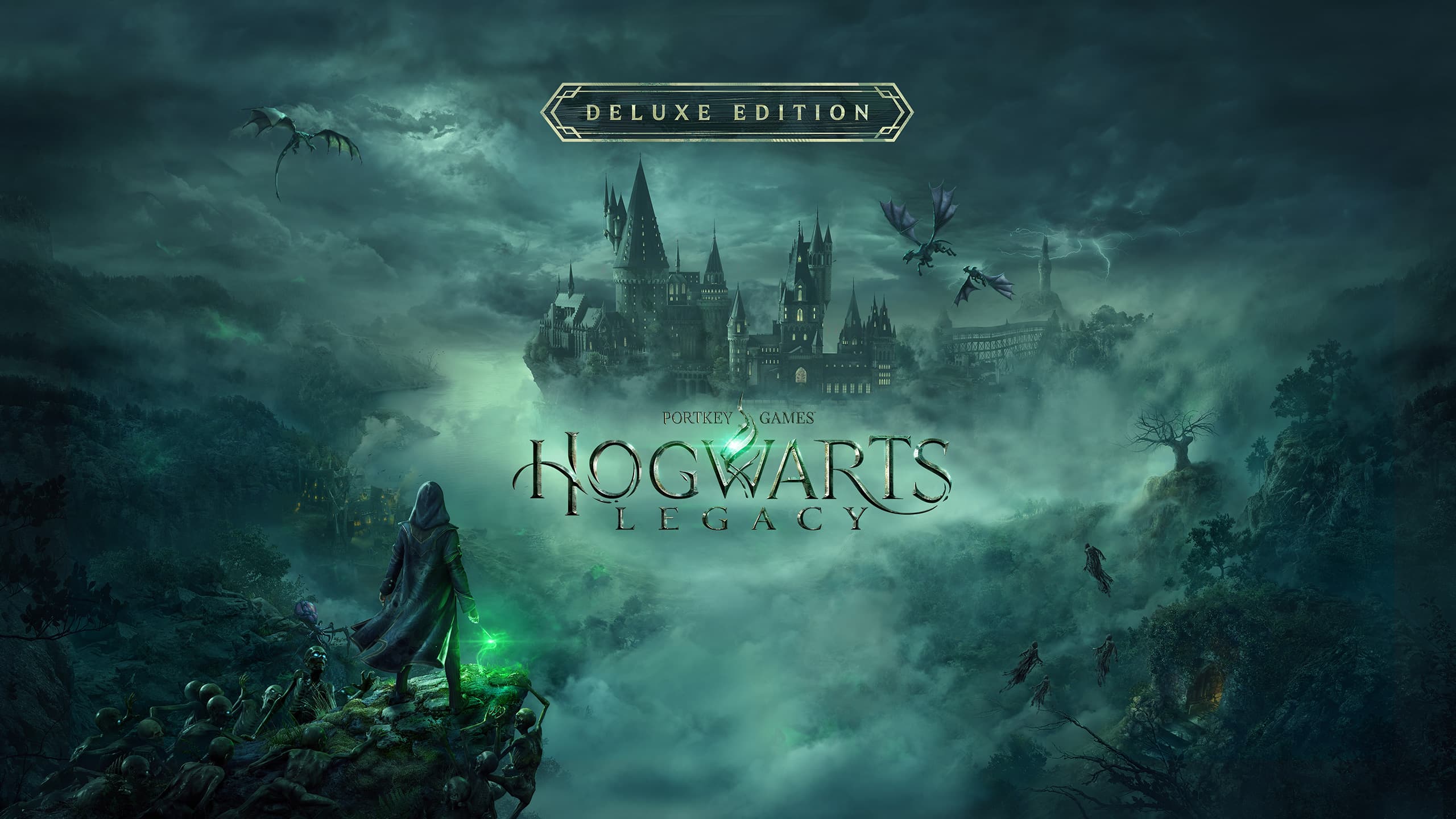 Banner de divulgação Hogwarts Legacy Digital Deluxe Edition