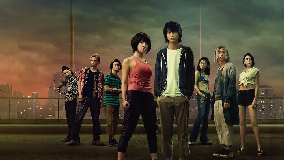 Banner de divulgação da Netflix para Alice in Borderland