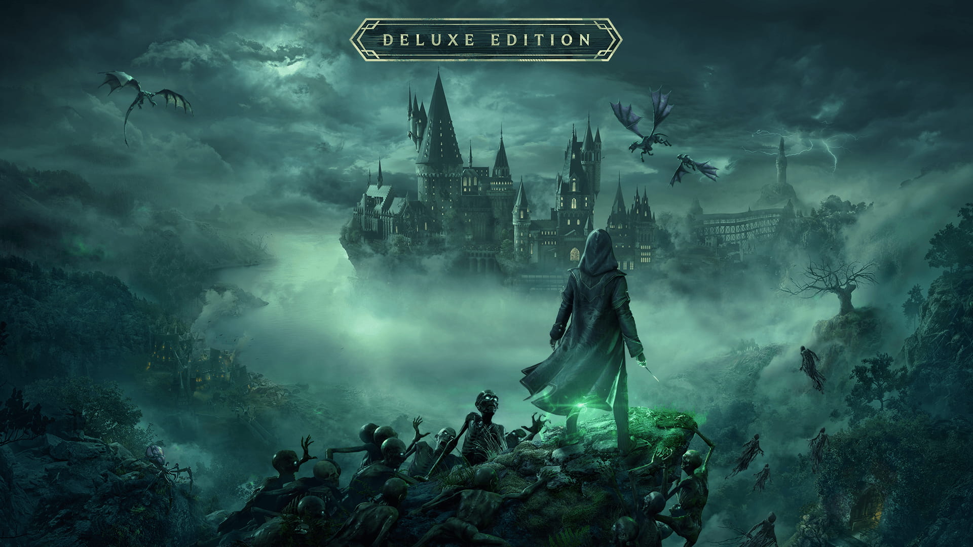 Banner de divulgação Deluxe Edition de Hogwarts Legacy