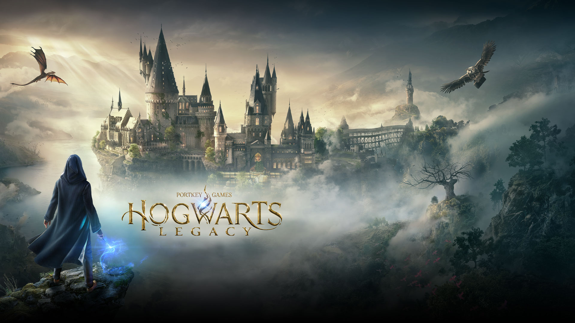 Banner de divulgação de Hogwarts Legacy