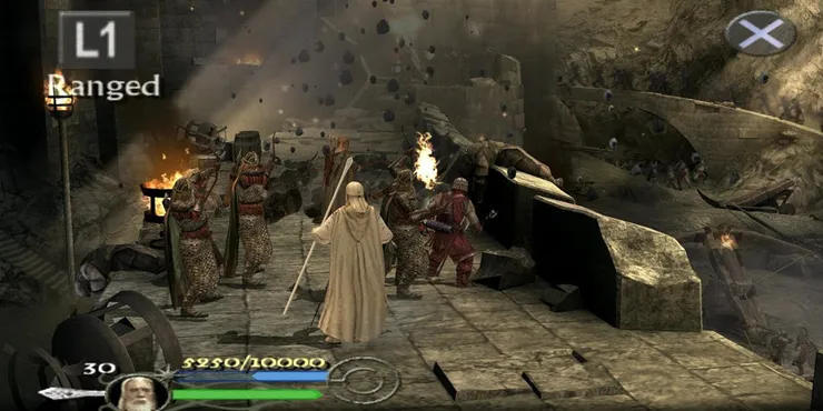 Imagem de gameplay do jogo Lord of the Rings 3