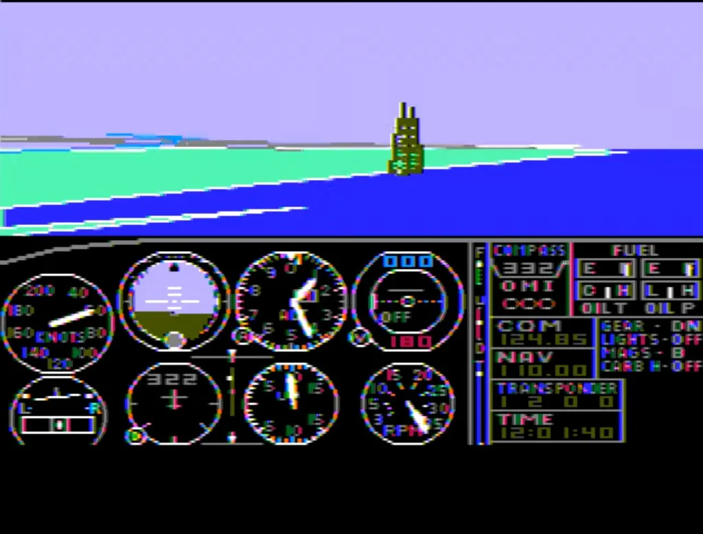 Captura do jogo flight simulator 1.0