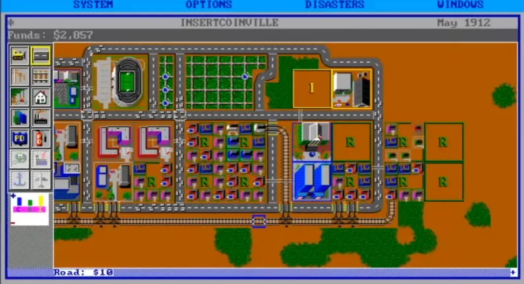 Imagem de jogos antigos, SimCity