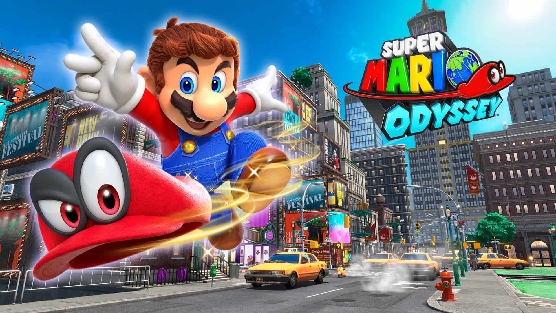 Banner de divulgação de Super Mario Odyssey