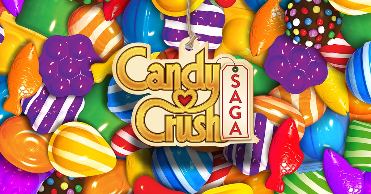 Banner de divulgação do jogo Candy Crush Saga