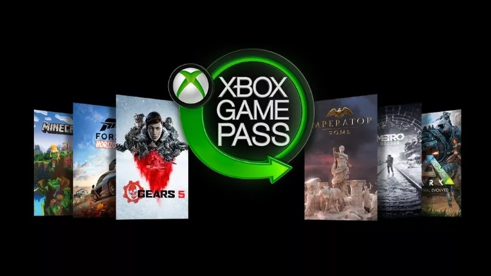 Banner de divulgação dos serviços da Xbox Game Pass e jogos disponíveis