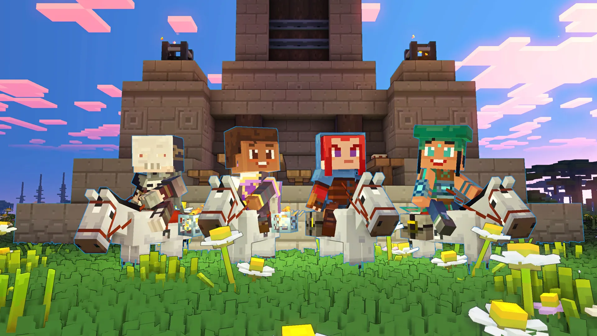 Banner de divulgação de Minecraft Legends