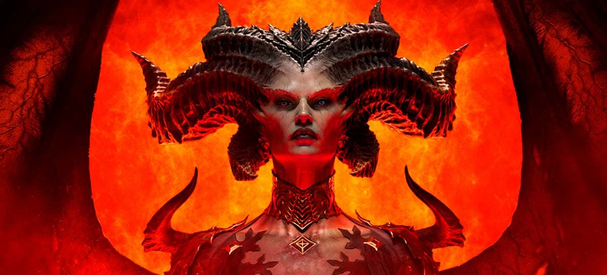 Personagem demoníaco do jogo Diablo IV