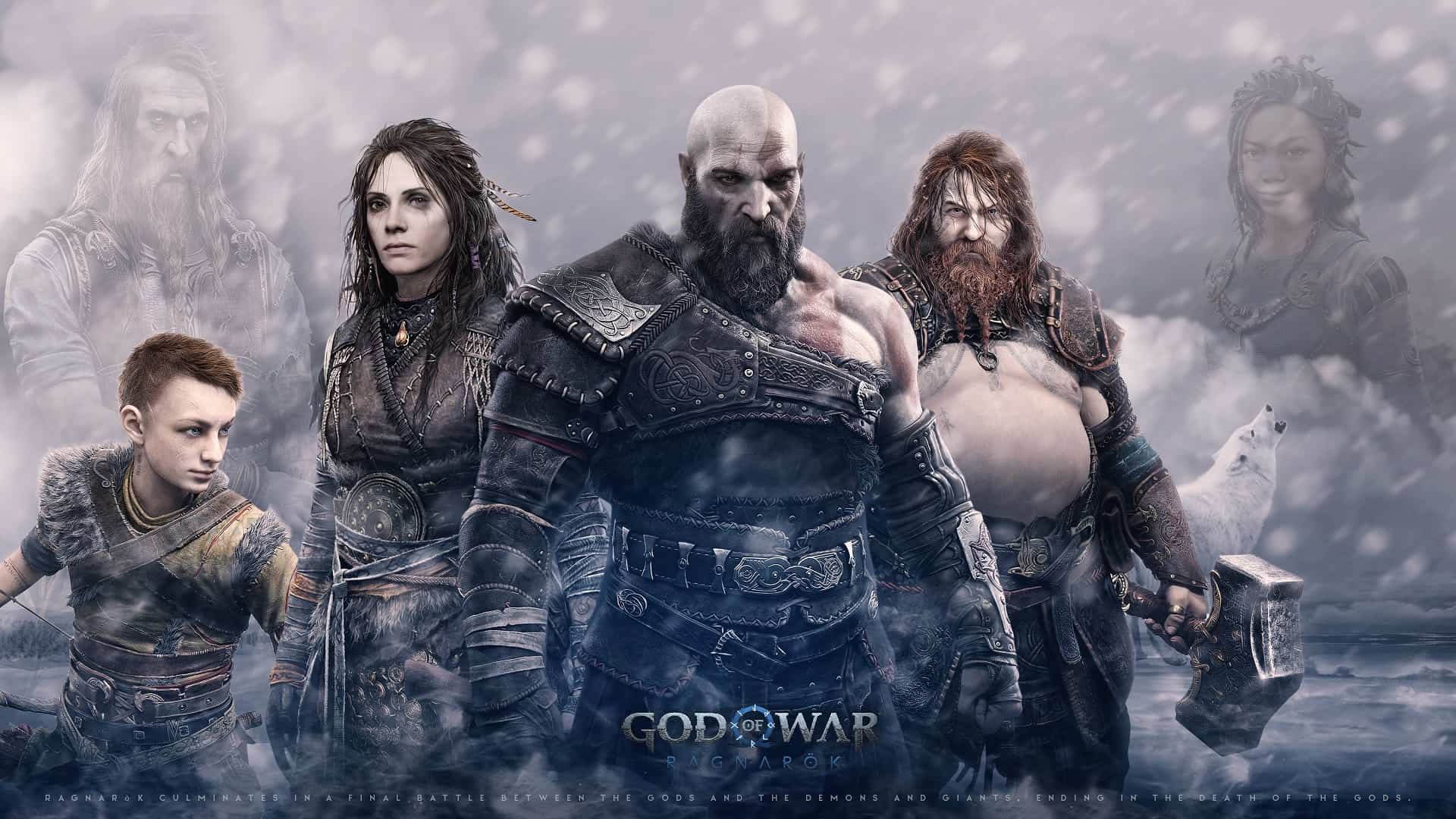Banner de divulgação do jogo God of War: Ragnarok