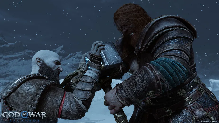 Imagem de gameplay do jogo God of War Ragnarok