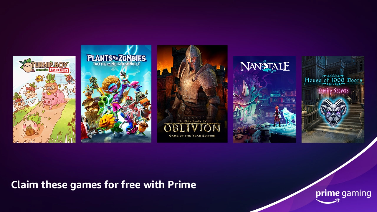 Banner de divulgação de jogos gratuitos da Amazon Prime Gaming