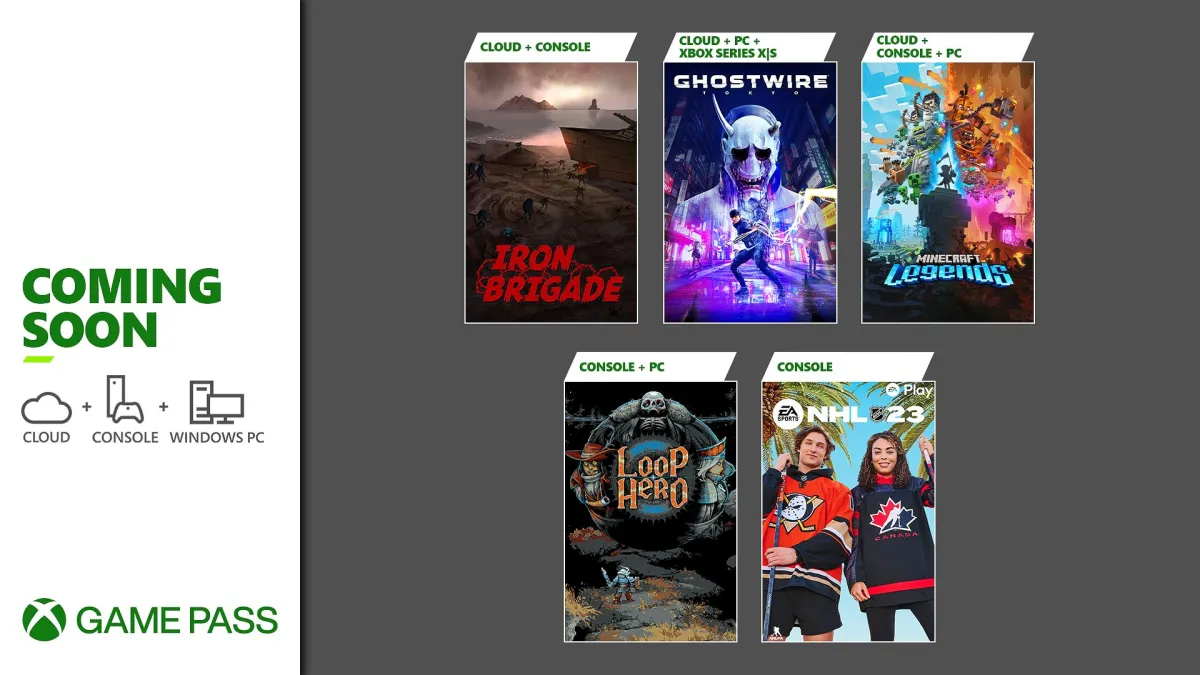 Banner de divulgação dos jogos chegando ao serviço da Microsoft, Xbox Game Pass