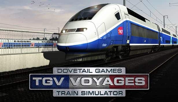 trem e texto TGV Voyages Train Simulator