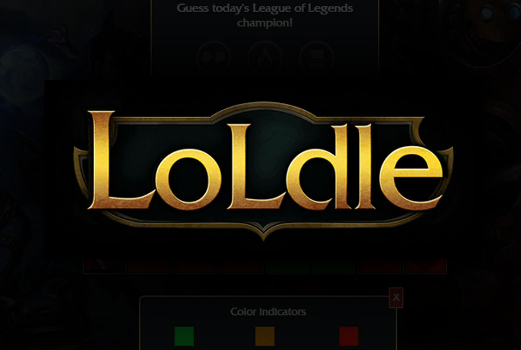 palavra loldle em estilo semelhante a logo do league of legends