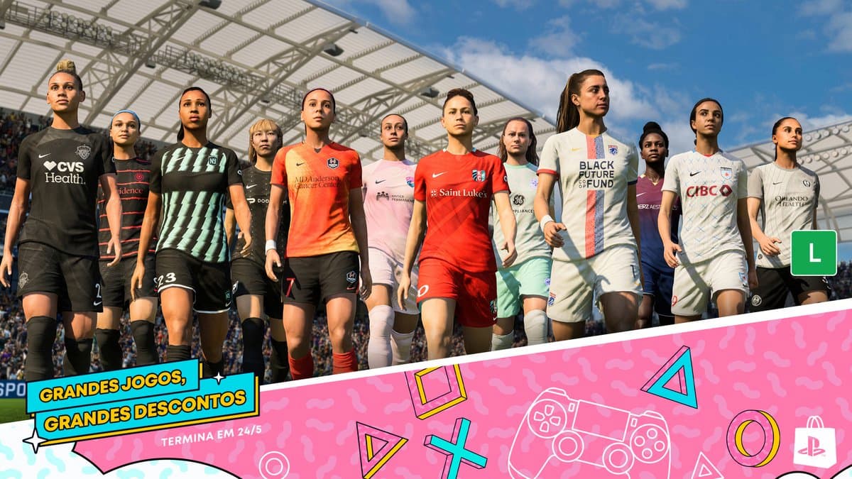 jogadoras de futebol feminino do fifa 23 em promoção na playstation