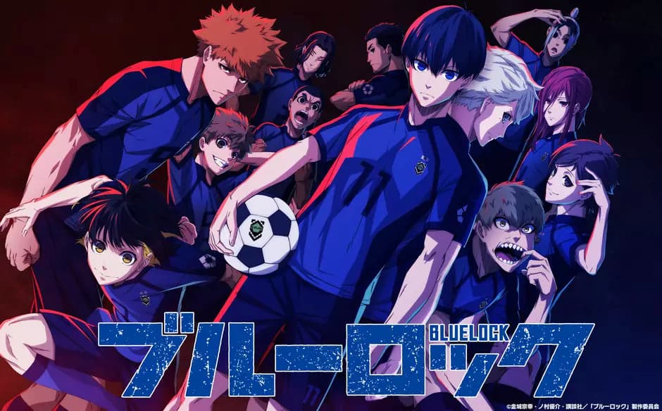 meninos japoneses em estilo de anime jogadores de futebol em blue lock