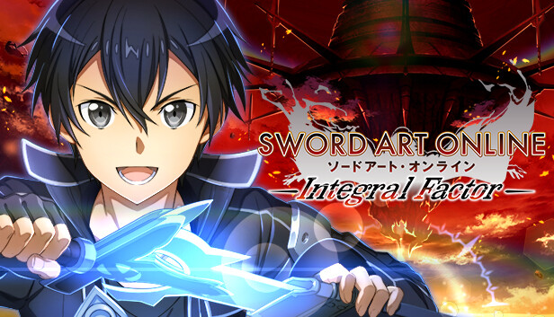 personagem do anime e jogo sword art online com espada brilhando e fundo de chamas