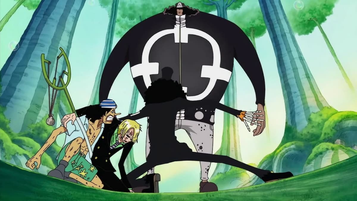 personagens de one piece em floresta no arco de sabaody