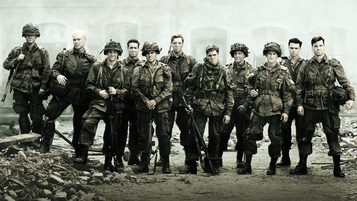 soldados na segunda guerra mundial para a séries da hbo band of brothers