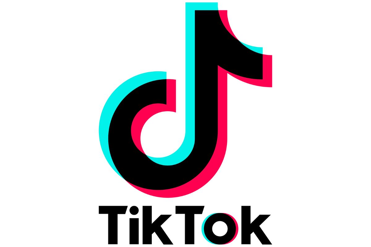 Logo do TikTok em um fundo branco.