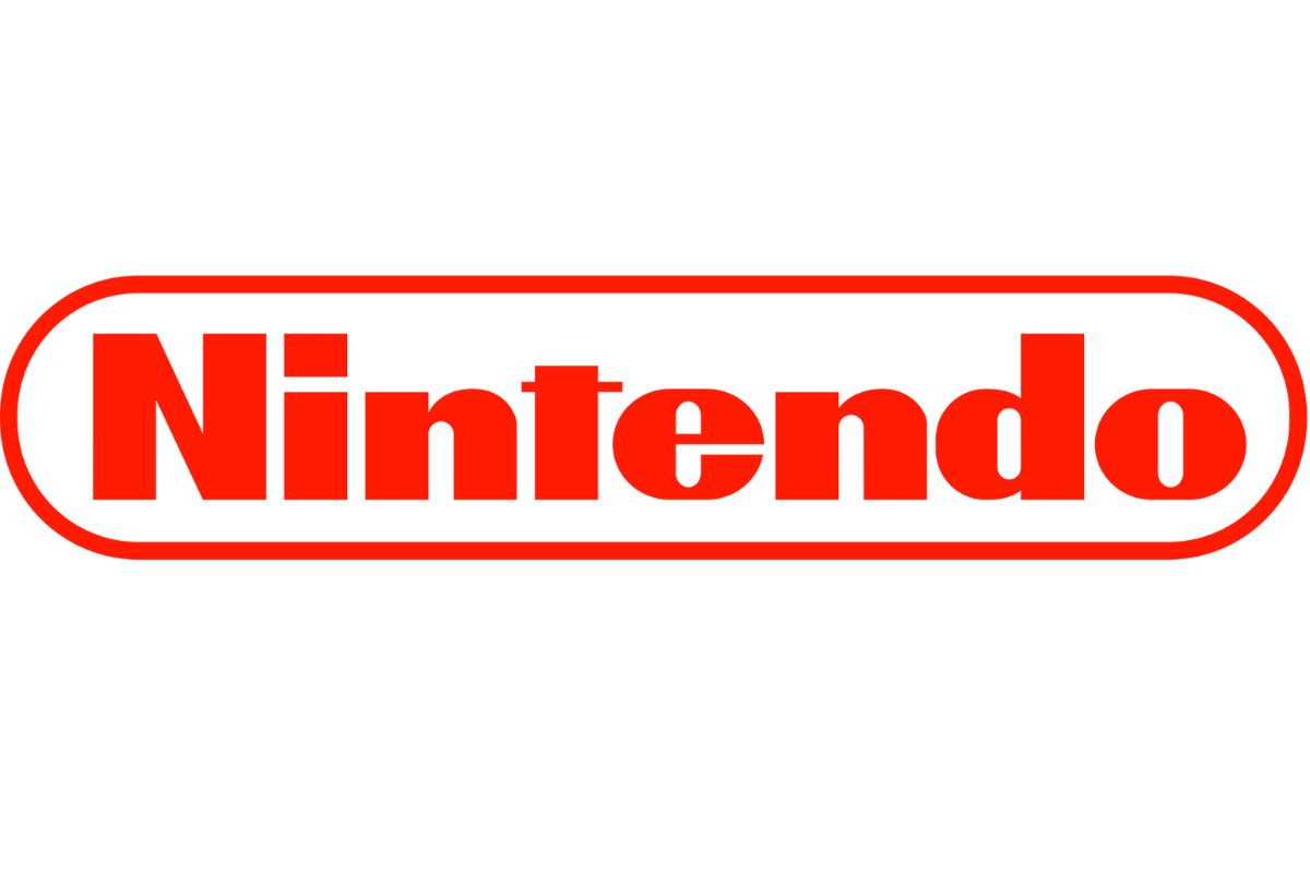 Nintendo. Logo da desenvolvedora de jogos japonesa Nintendo em um fundo branco.