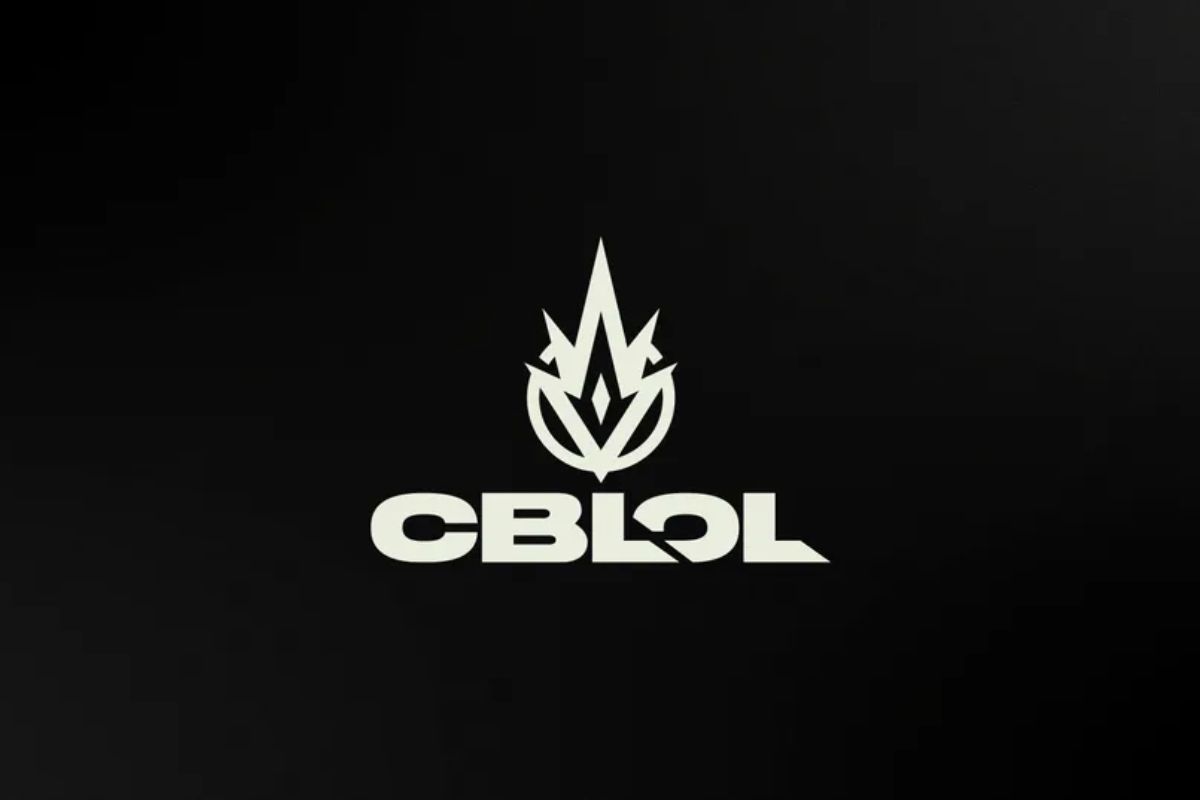 Logo do campeonato CBLOL em um fundo preto.